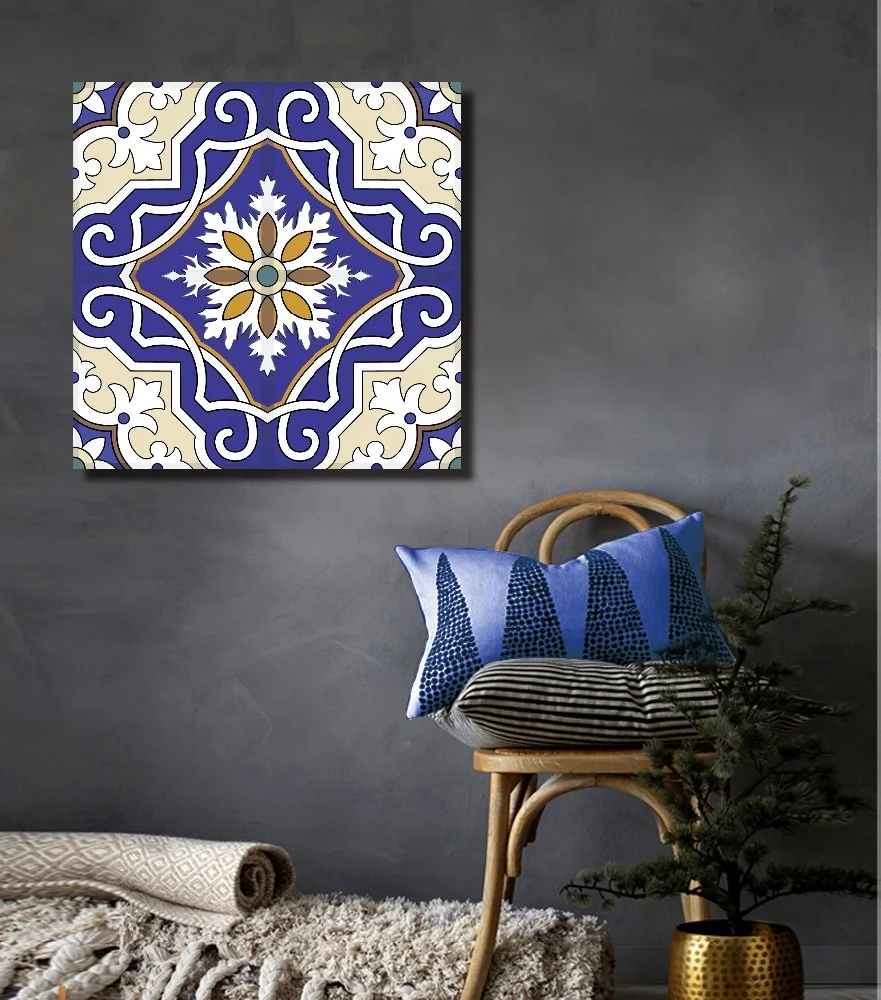 On Canvas Stretched Painting Fine Printed Flower Pattern Art 20 Inch Wall Deco Other Home Decor,home Decor Modern Stylish Fabric