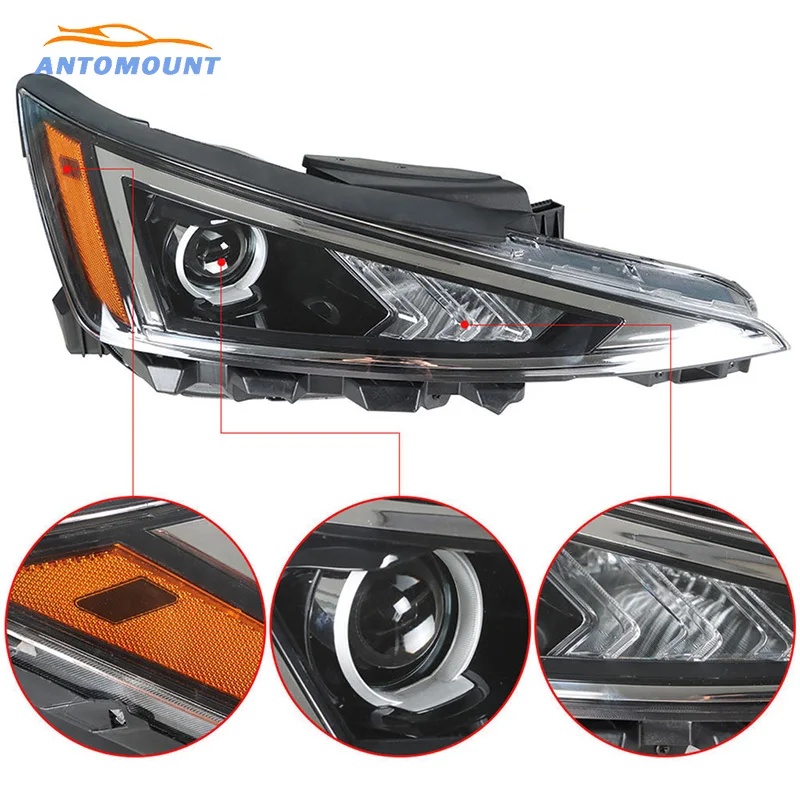 Hot Sale Auto Body Parts Car Front Projector Headlamp Headlight Assembly For Hyundai Elantra 2020 2021