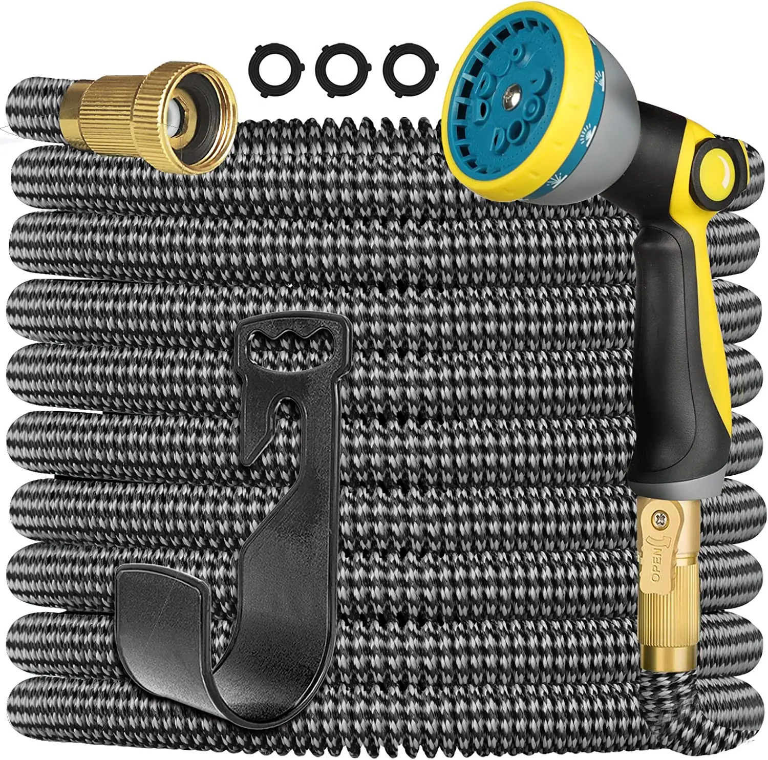 Retractable Watering Hose Garden Flexible Cleaning Hose High Pressure Car Wash Plastic Tube Water Gun Irrigation