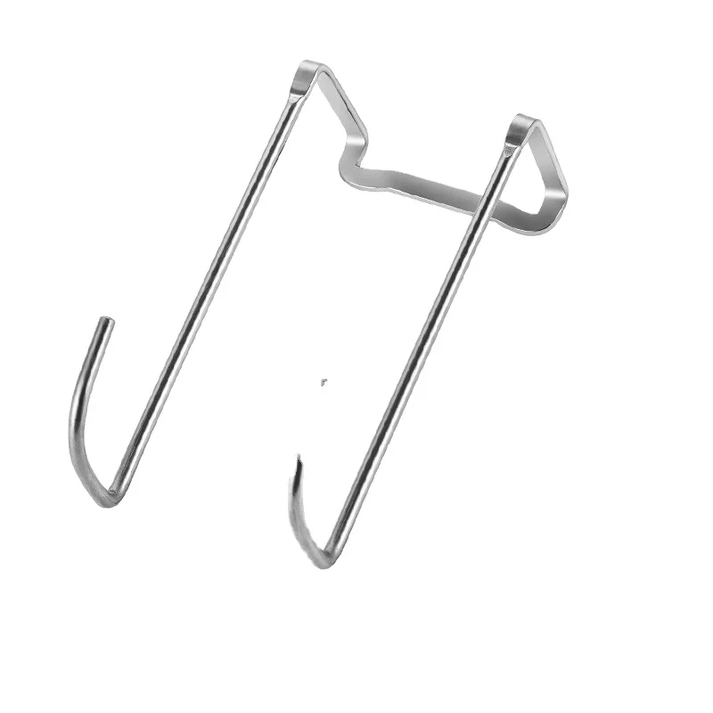 Large 304 stainless steel double S hanger kitchen cabinet hanger simple door back coat rack
