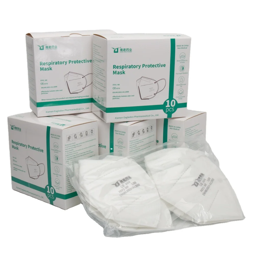 
Earloop Kn95 FFP2 Kf94 Face Mask on Stock Cheap Non-woven Disposable 4ply Non-woven Fabric Non-sterile Folding Earloop Type 