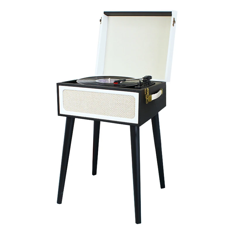 
Портативный поворотный стол с Aux-In и BT с 4 ножками StandSterling USB Запись стерео динамик внутри полностью автоматическая остановка 