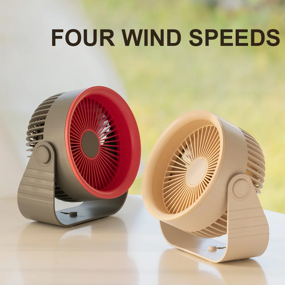 Newest Top Sales 3600mAh Long Battery Life Mini Table Fan Cooler Usb Rechargeable Portable Small Desktop Fan Slim  Desk Fans