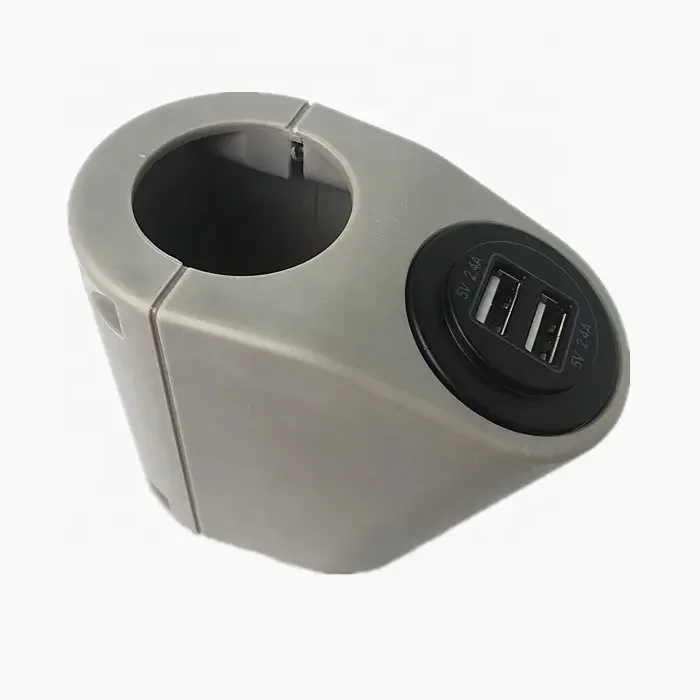 Yellow color Bus handrail 12-24V Dual QC3.0 USB Charger Power Socket Adapter Quick shipping