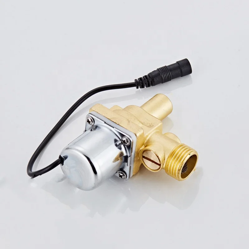Brass Angle Valve Solenoid Valve 1/2 3/4 Inch Widely Used Public Sensor Sanitary Ware