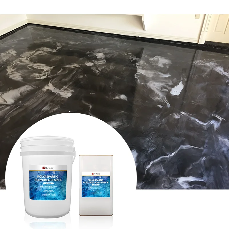 Polyaspartic floor paint Coatings brown waterproof floor paint Shower pool bedroom living room floors paint clear wear resistant