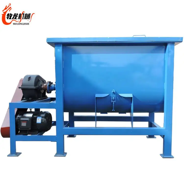 mushroom compost mixer small spiral mixer horizontal ribbon mixer price