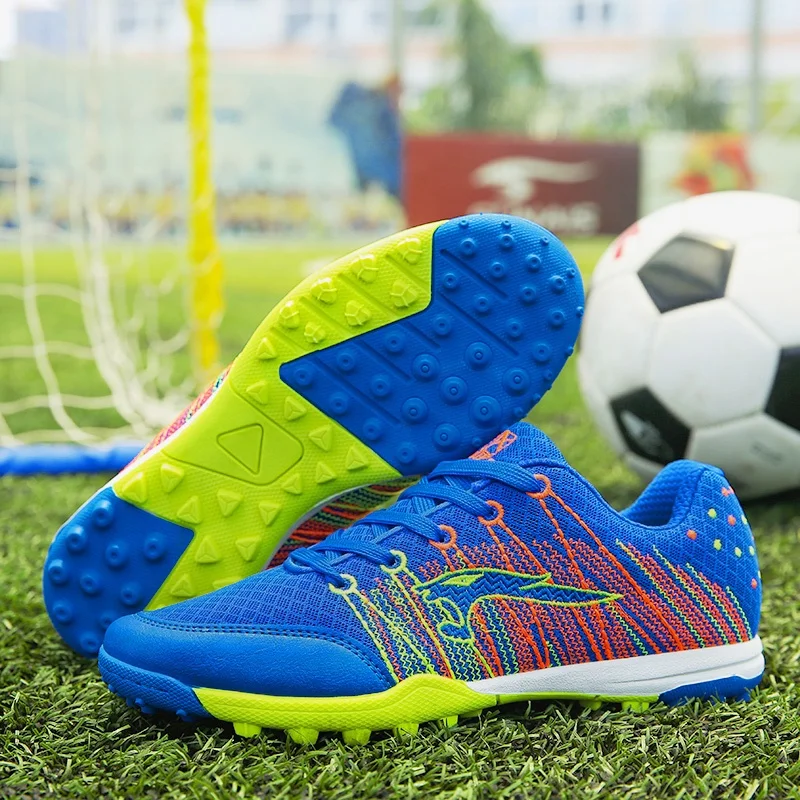 
 Дешевые дышащие кроссовки Фиолетовый Мягкая Обувь для футбола Chuteira Futebol ботинки менее для детей  