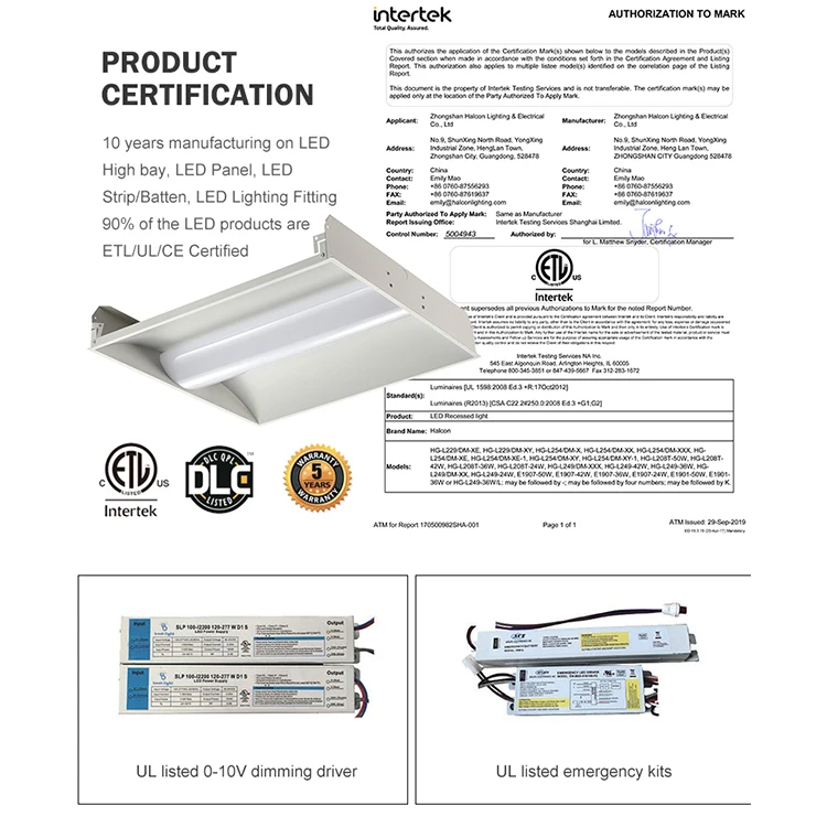 High Quality China Factory Price Office 24w 36w 42w 50w LED Troffer Retrofit Kits Ceiling Panel Light