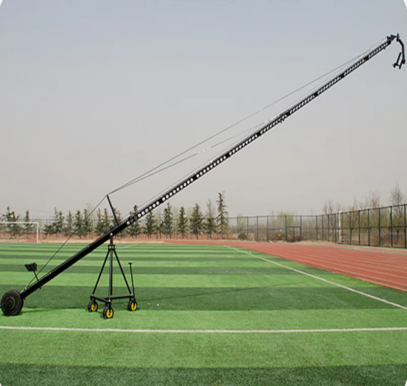 Professional Broadcast 12m 3-Axis Motorized Camera Triangle Jimmy Jib Crane For Video Shooting
