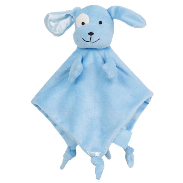 2021 New Type Animal Head Plush Security Baby Blanket Cartoon Baby Comforter Blanket