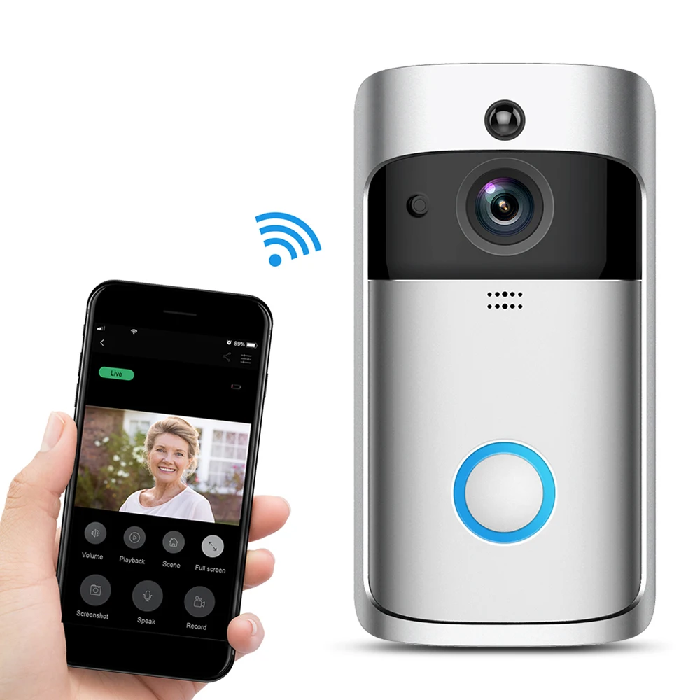 In Stock Professional  Home Wifi Smart Intercom Ring Video Doorbell Mobile Phone Visual Wireless Doorbell Camera
