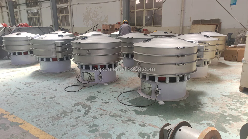 Soybean Rice Sieving Machine Rotary Vibrating Screen Powder Sift Machine