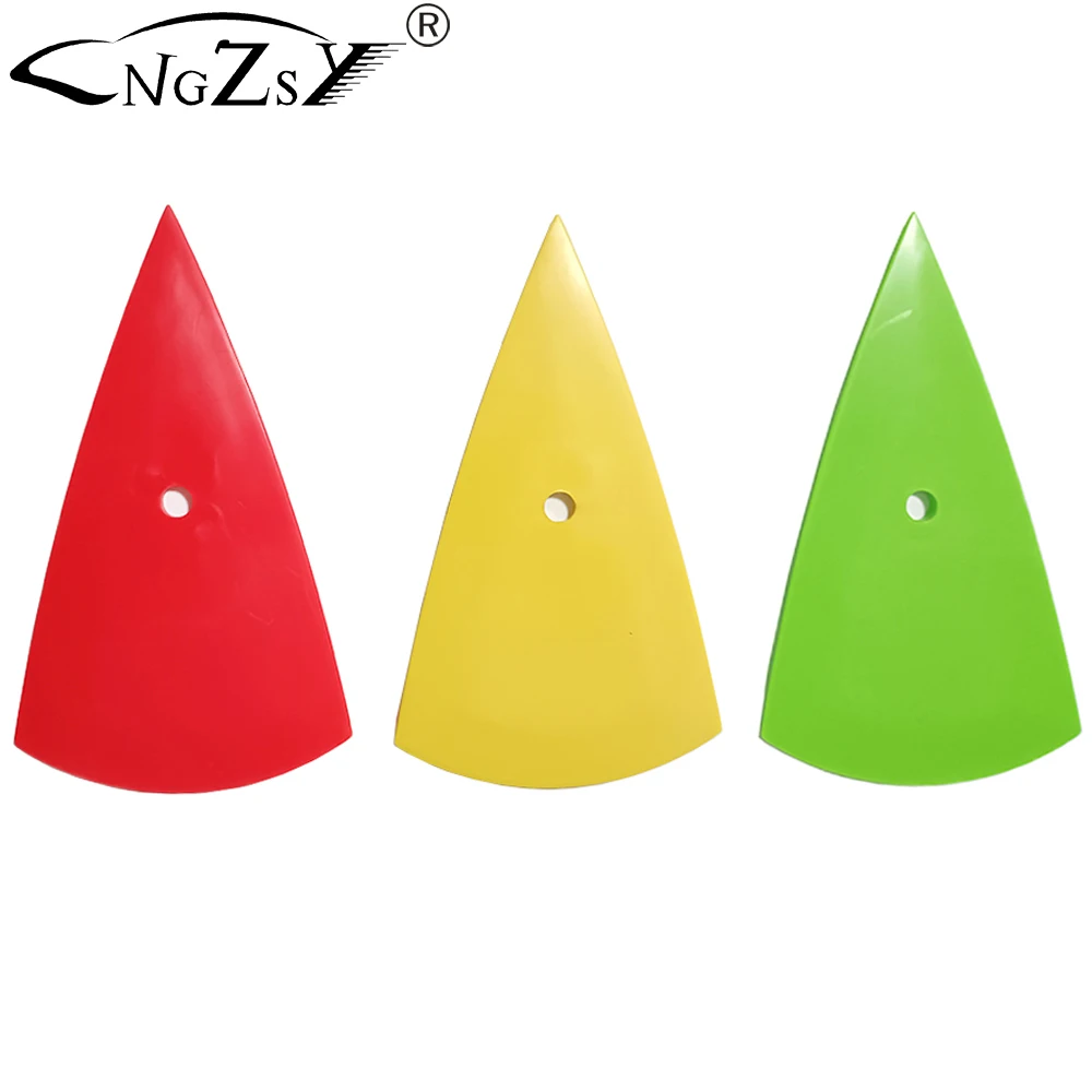 Green Red Yellow Contour Squeegee for Car Vinyl Film Window Tinting Go Corner Card Scraper Decal Sticker Foil Install Tool A13