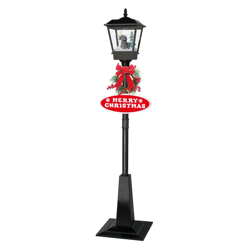 2024 New Arrivals Snowing Street Lamp for Christmas Decoration Christmas garland Light Prop Christmas Decor Street Lamp