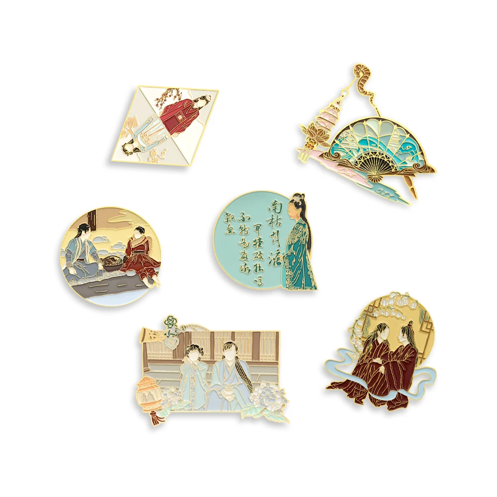 China Factory Custom Metal Logo Anime Glitter Pin Hat Badges Lapel Soft Hard Enamel Pins