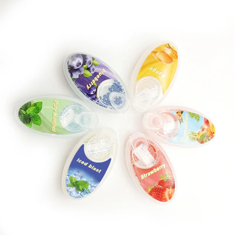 Chocolate flavor cigarette pops essential oils refreshing capsules burst beads