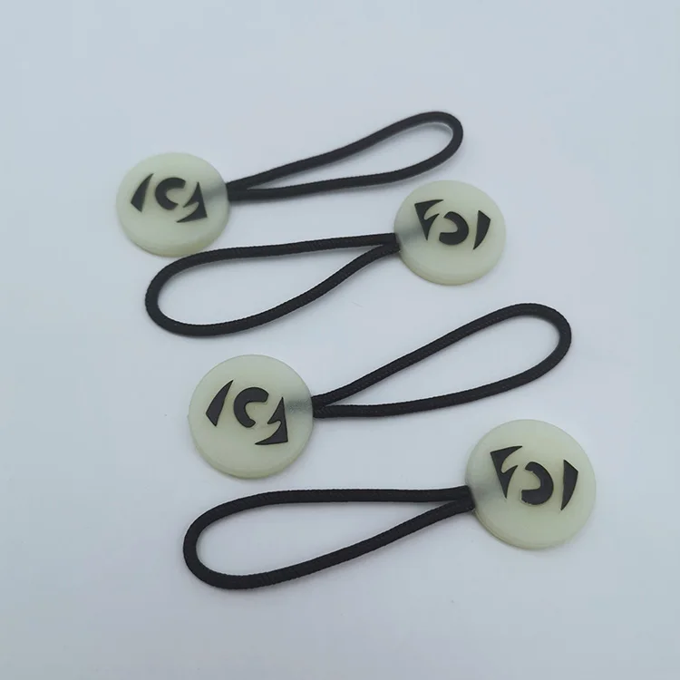 Custom logo slider pullers glow in the dark pvc pull