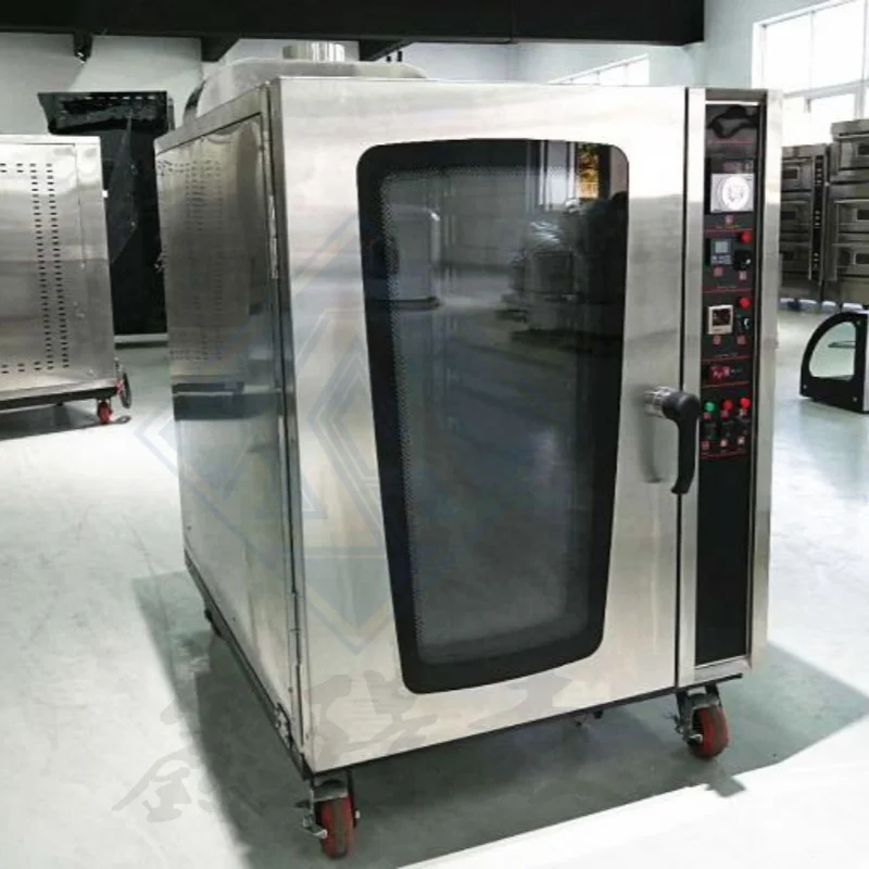 8 Tray High Production Industrial Hot Air Circulation Oven Gas Convection Oven For Making Bread and Cake