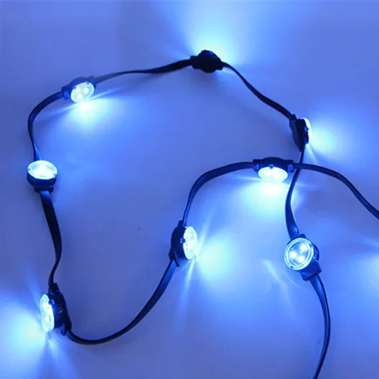 Наружная декоративная Пиксельная Светодиодная лента 30 мм 12 В Водонепроницаемая IP68 Rgb 10 27 квадратная цепь медная светодиодная световая