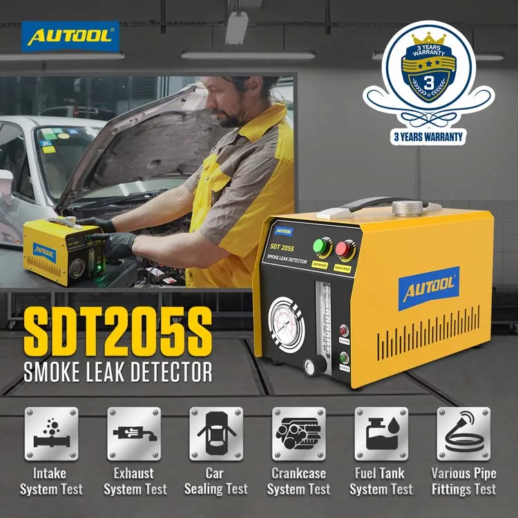 2024 Manufacturer Low price AUTOOL SDT205S 12V Car Diagnostic Smoke Machine Product for automotive including Evap system