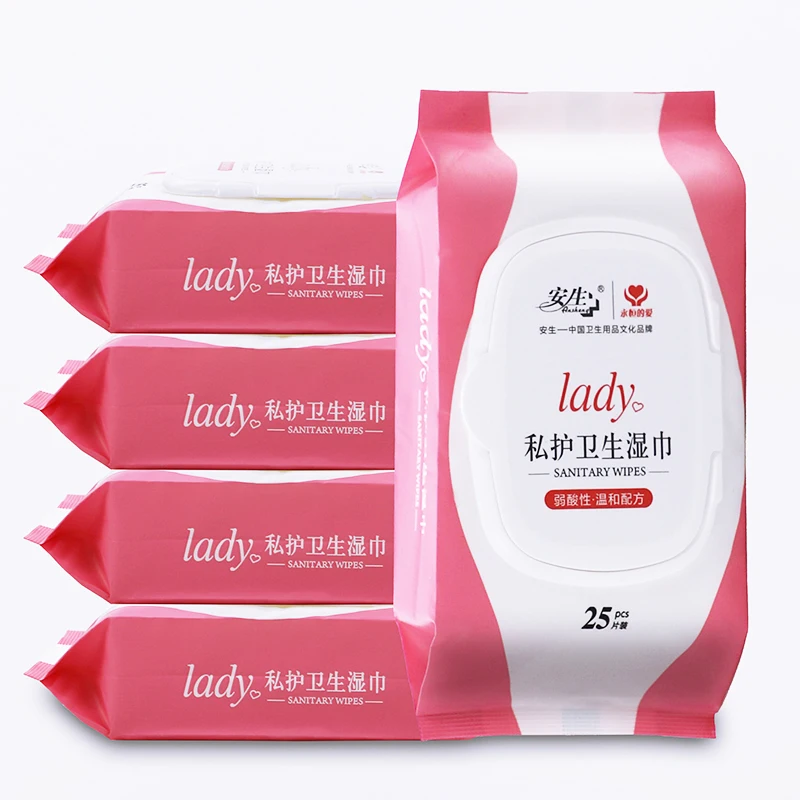 Private Label Menstrual Period Cleaning Wet Wipes Sexual Life Wipes Organic Flushable Feminine Wipes