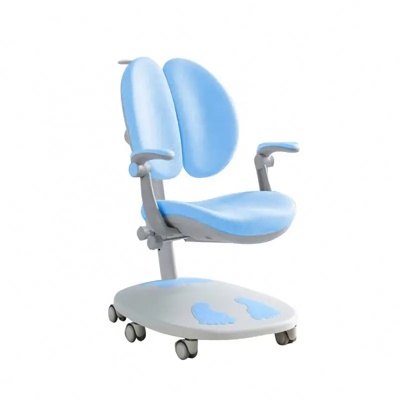 Pink Kids Study Chair Auto Brake Casters Height & Seat Depth for Growing Child Adjustable Lumbar Support Homeschool