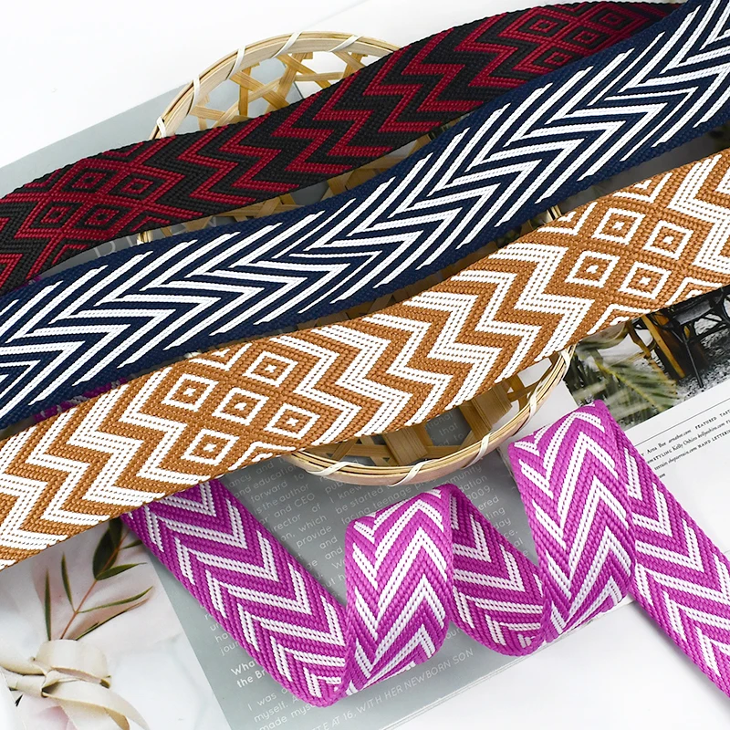Deepeel RD197 RD200 38mm 50mm DIY Polyester Cotton Webbing Jacquard Webbing  Band Clothing Shoes And Hats Decorative Accessories