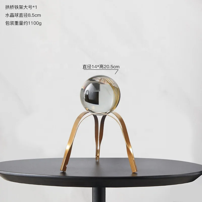 Nordic light luxury creative crystal ball decoration living room TV cabinet metal wine cabinet home decoration crafts