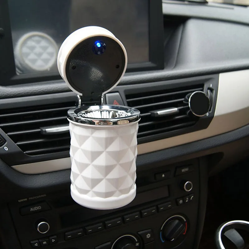 Bottle Shape Car Accessories Portable LED Light Car Ashtray Universal Cigarette Cylinder Holder Car Styling Ashtray