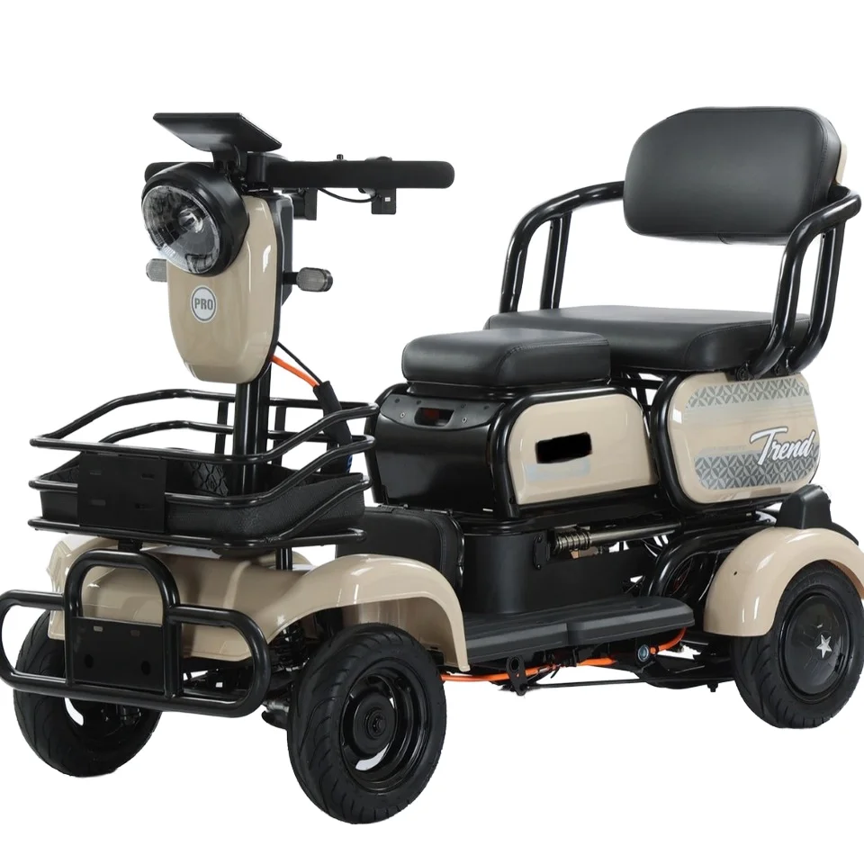 China Factory Three seats 800W Differential Motor Electric 4 Wheels Scooters for Disabled With Large Storage Box