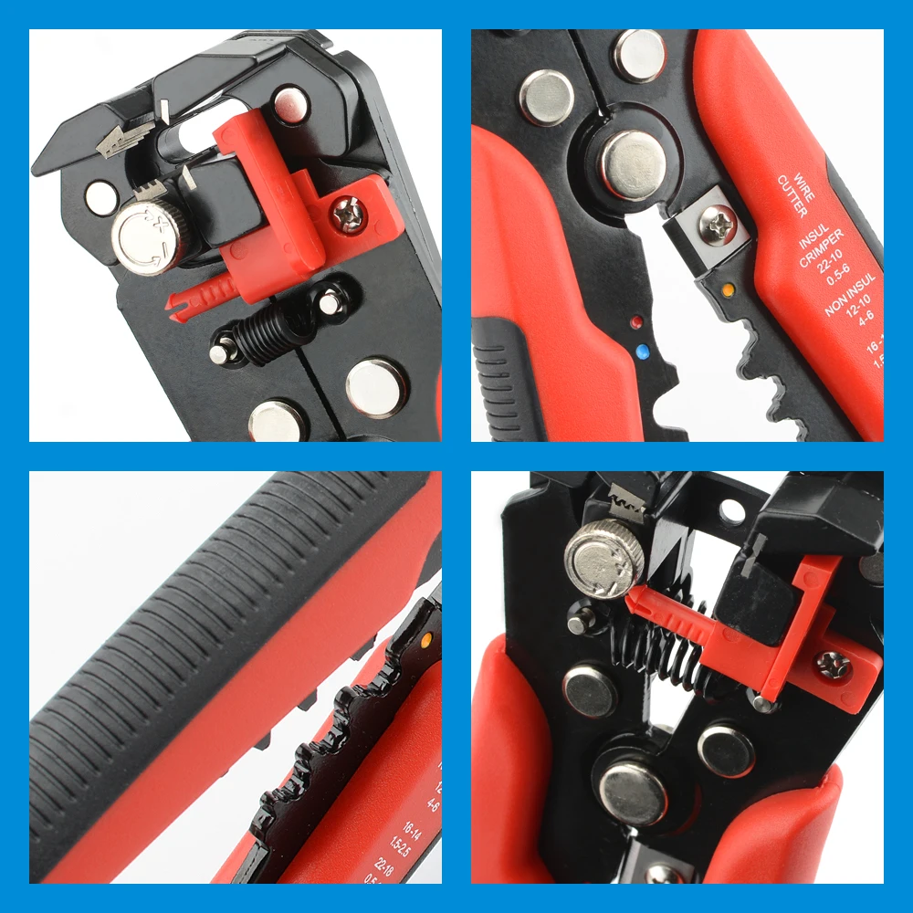 Professional Electrician Wire Tool Cable Wire Stripper Cutter Crimper Automatic Crimping Stripping Plier