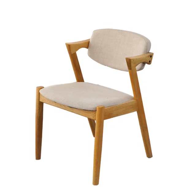 Cheapest price Z Shaped White Oak Wood Dining Chair