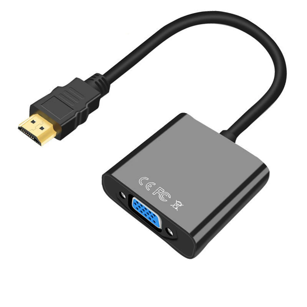 HDTV to VGA adapter cable with audio transmission for computer laptop to monitor projector hdtv to vga