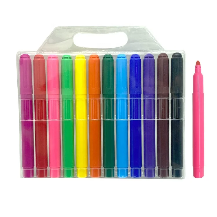 12 color box cartridges washable color painting watercolor pens