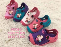 Оптовая продажа, детские сабо из ЭВА, двухцветные сабо из пены, размер 24-29 #