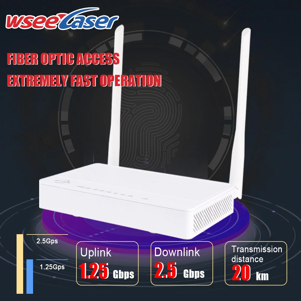WSEE New 1GE 3FE 2.4GHz 5dBi onu iptv wifi epon gpon xpon onu ont with wifi catv for FTTH