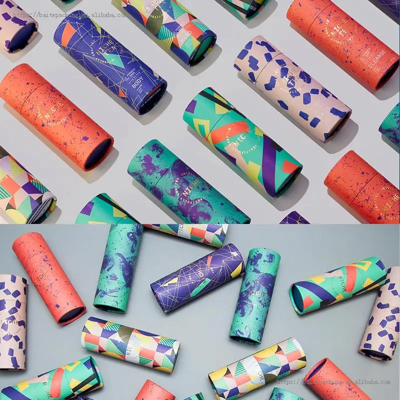 Wholesale price slim cardboard lipstick tube make your own luxury paper lipstick tube cute lip balm container