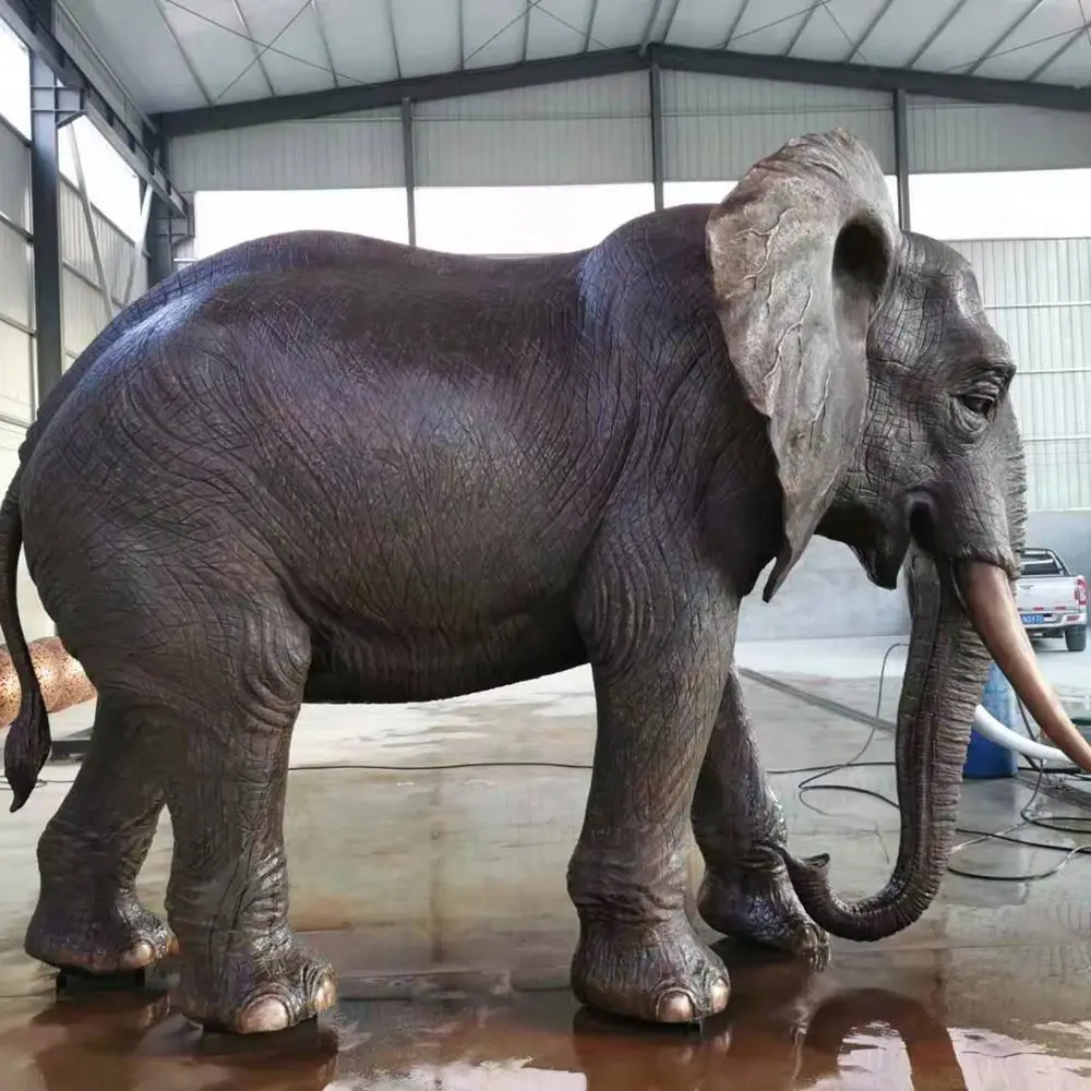 Наружное украшение сада большая Литая Бронзовая статуя слона