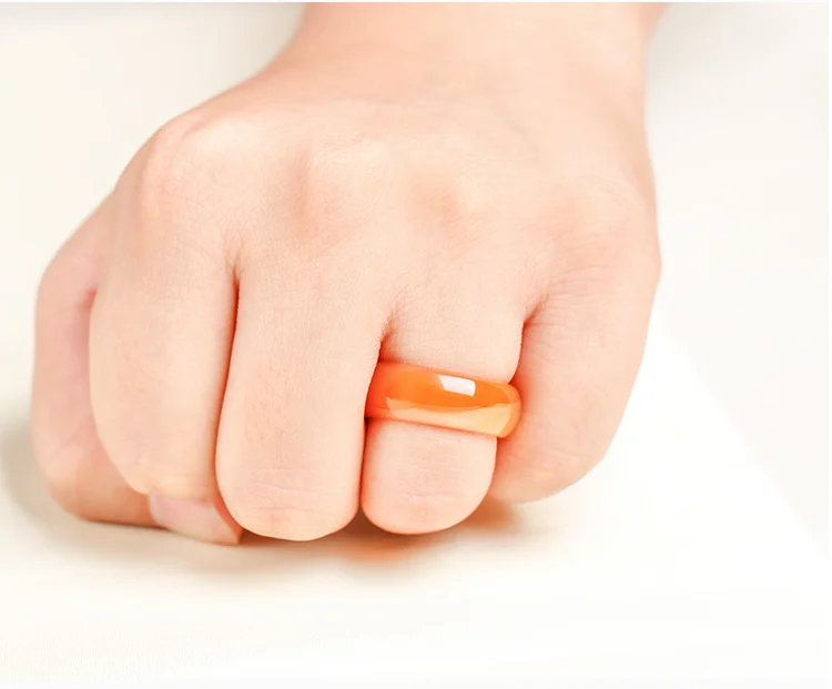 Fashion national natural clothing jewelry jade ring jewelry cheap natural stone green agate ring for both men and women