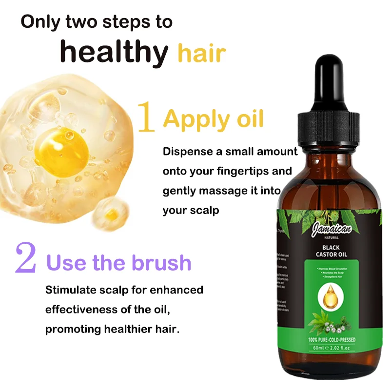 Factory Supplier Cold Pressed Skin Moisturizer Black Jamaican Castor Oil For Hair