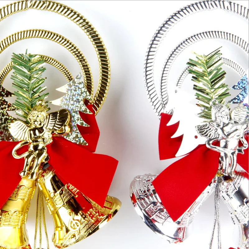 
Christmas Indoor and Outdoor Ornament Wreath with Bell Hanging Xmas Tree Decoration 