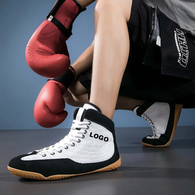 Custom High-top Combat Training Bodybuilding Shoes Boxing Shoes For Men