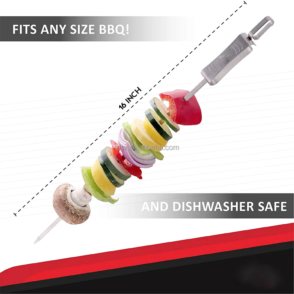 Barbecue Meat String Skewers Chunks Of Meat Stainless Steel  Roast Stick For BBQ Outdoor Picnic New 2022