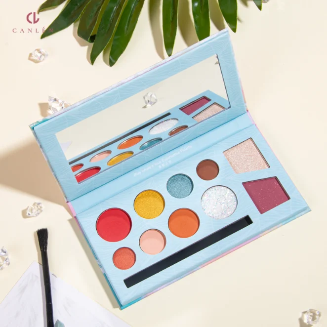 
New Arrive Natural 10 Color Eye Shadow Plate High Light One Body Palette Glitter Bead Light Matte Makeup Wholesale 