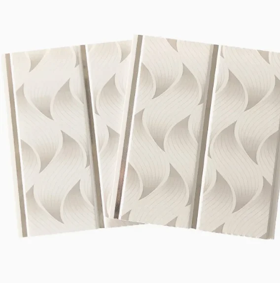 Faux Waterproof Artistic Decorative PVC Laminated Film Wood Wall Panel ceiling PVC Panel Bedroom PVC Ceiling