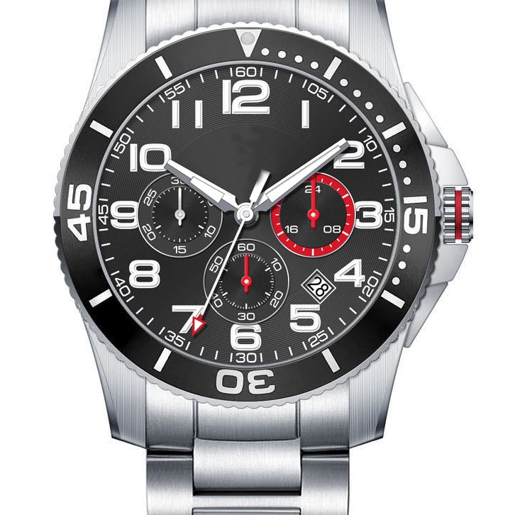 Наручные часы из нержавеющей стали с логотипом Oem спортивные QS195G новейший дизайн часов для мужчин
