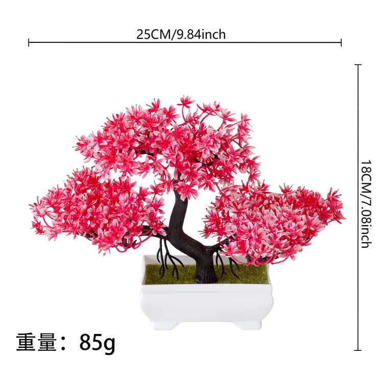 Nordic Wind Creative Home Hotel Decoration Plastic Artificial Small Bonsai Plant Tree For Indoor Mini Bonsai Tree With Pot