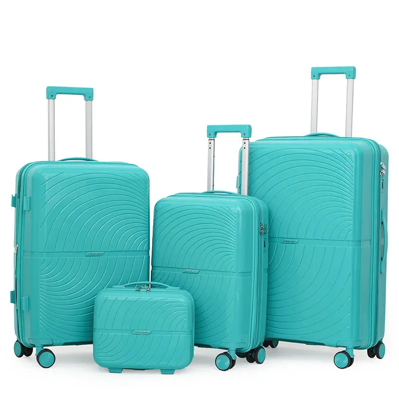 OMASKA Wholesale PP Trolley Luggage 4 Pcs14 20 24 28 Inch Unisex PP Suitcase Set