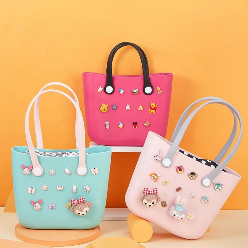 Custom summer rubber large eva tote bag beach waterproof women clutches silicone handbag bags accessories